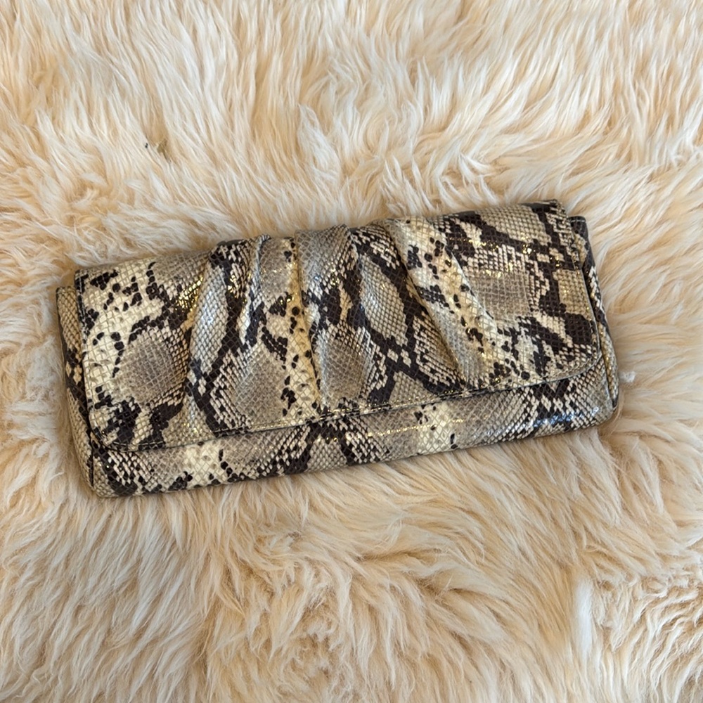 Lauren Merlin Snakeskin Clutch
